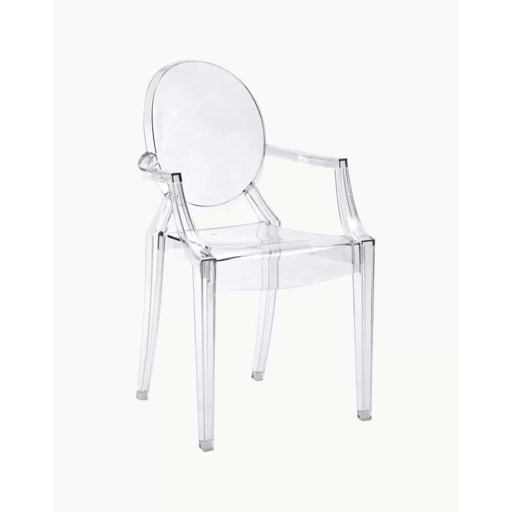 Kartell Design Armstoel Louis Ghost- Eetkamerstoelen