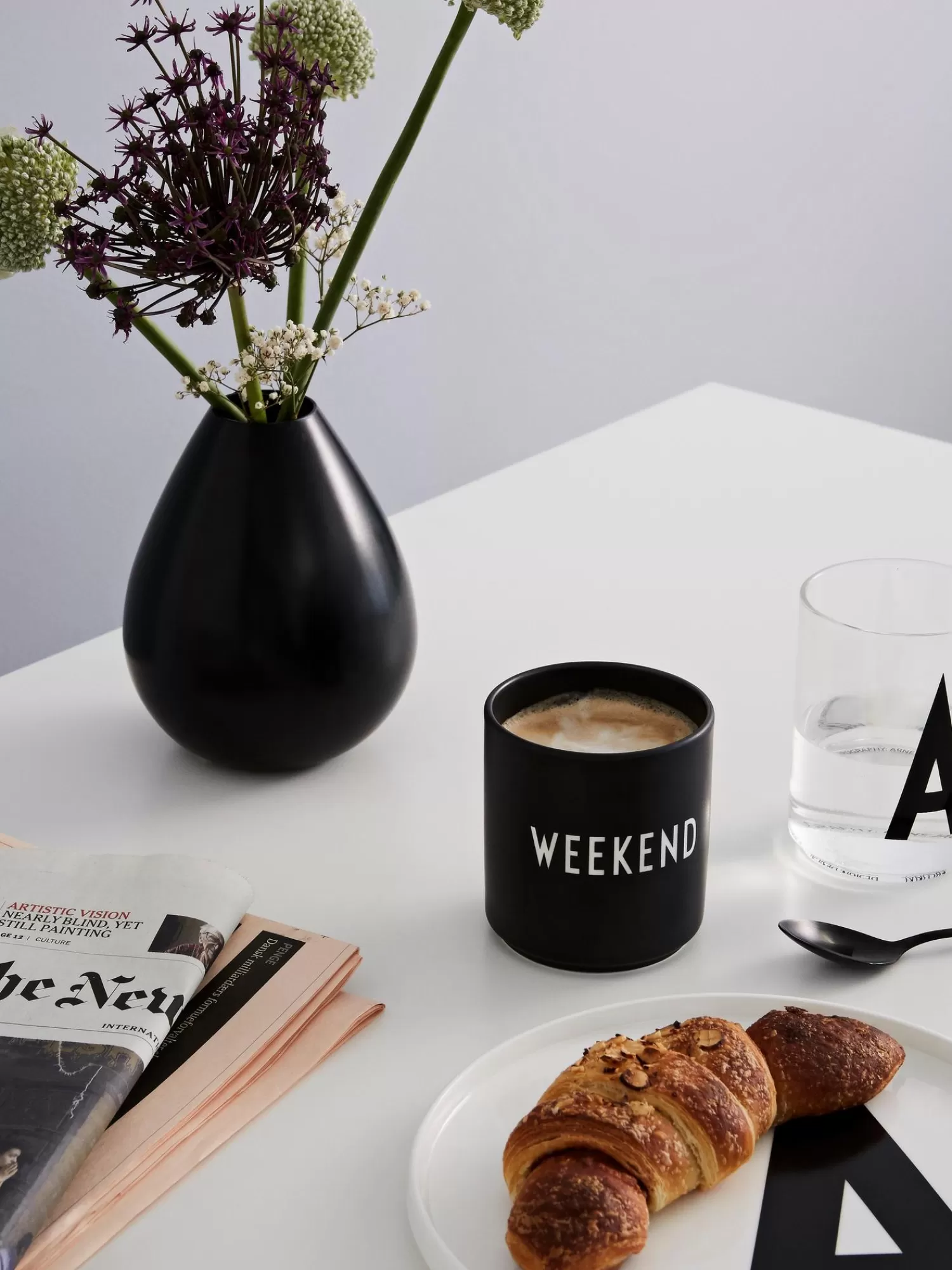 Design Letters Servies Collecties>Design Beker Favourite Weekend Met Opschrift