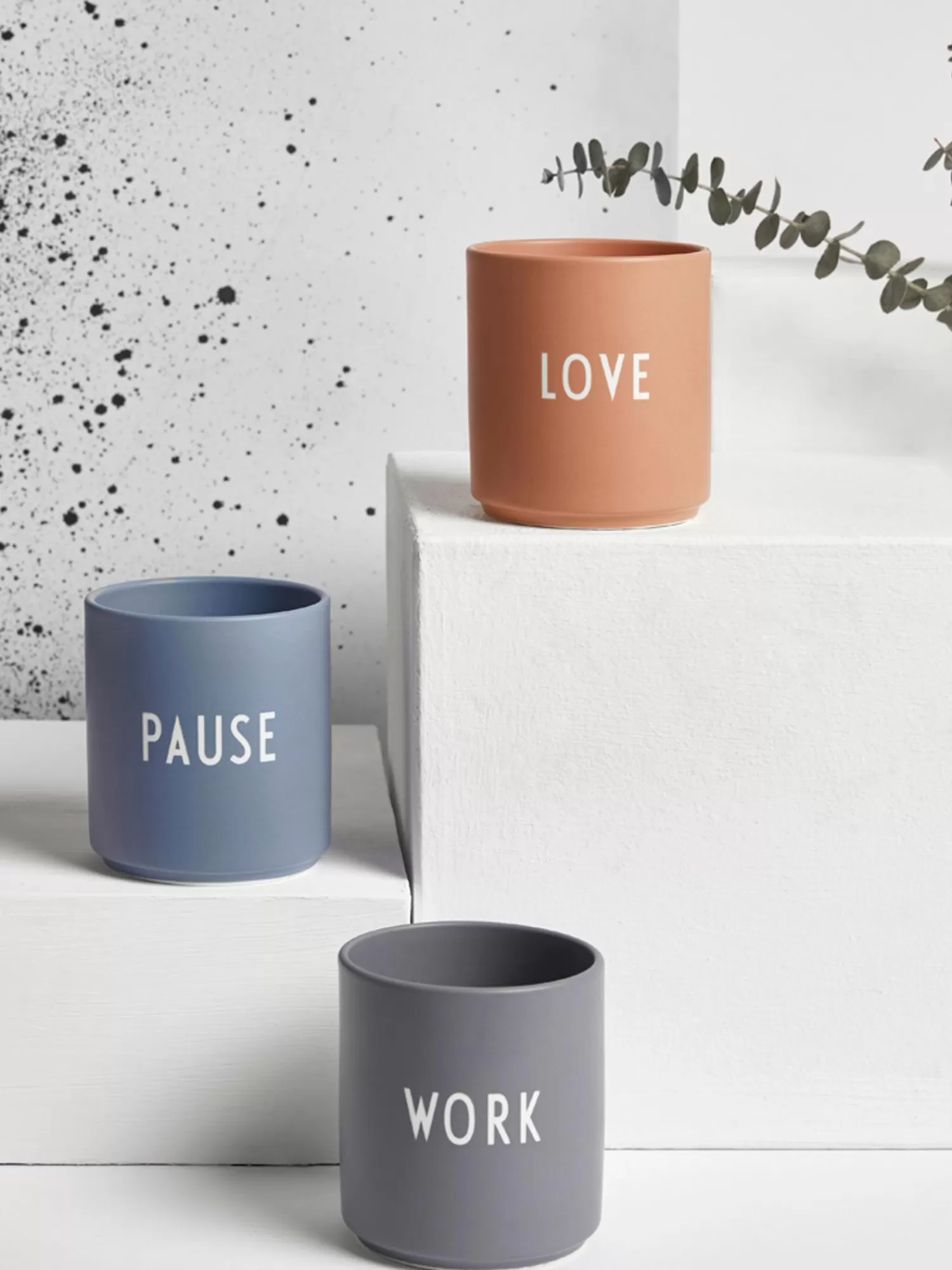 Design Letters Servies Collecties>Design Beker Favourite Work Met Opschrift