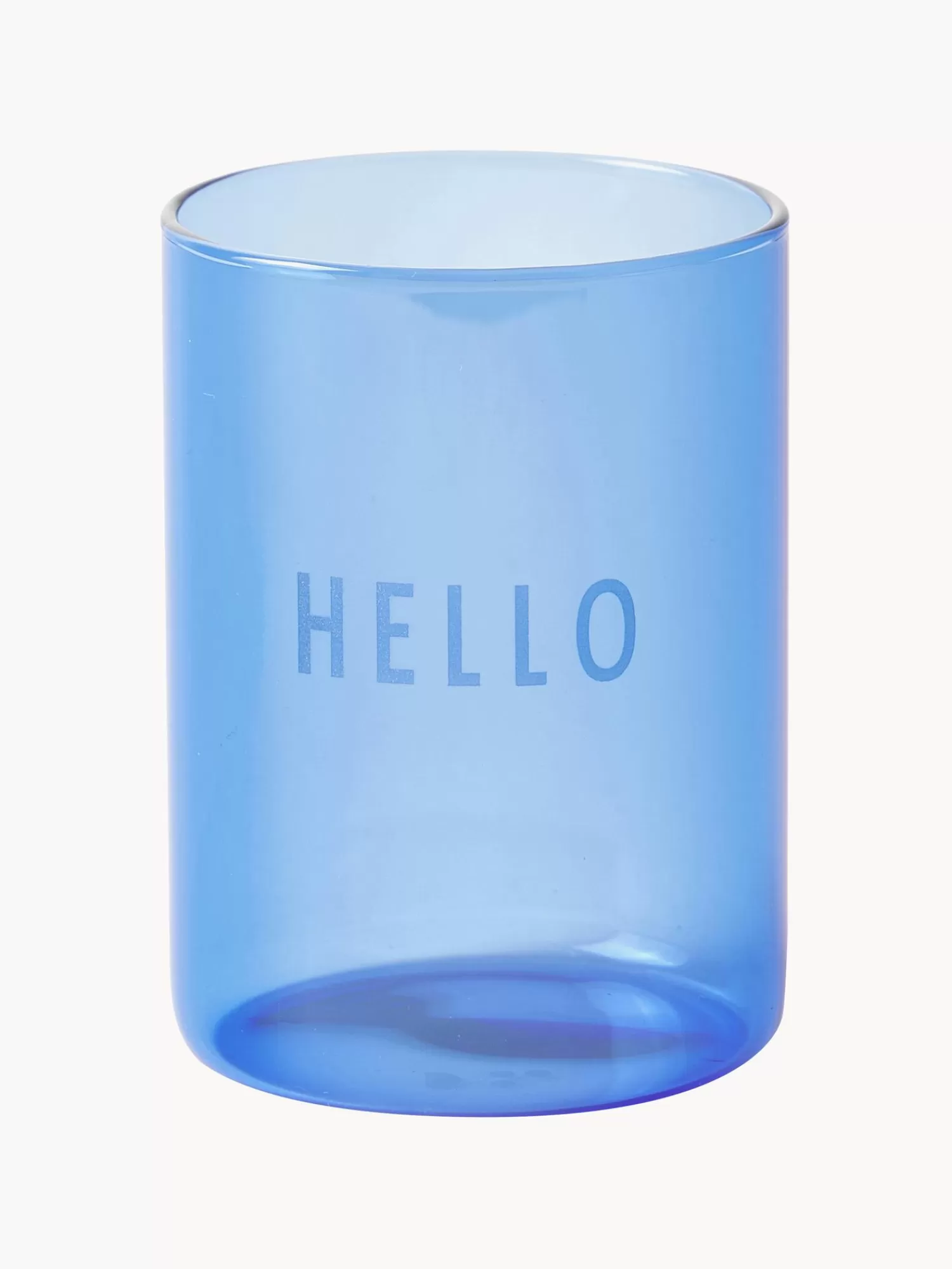 Design Letters Waterglazen>Designer Waterglas Favourite Hello Met Opschrift