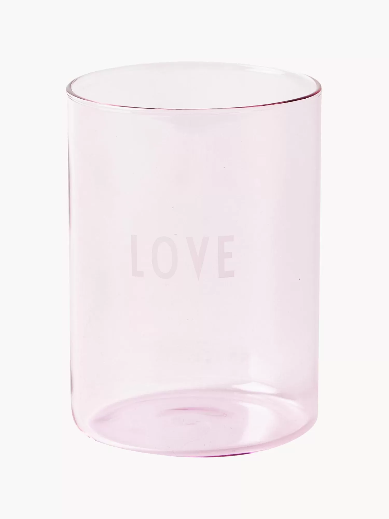 Design Letters Waterglazen>Designer Waterglas Favourite Love Met Opschrift