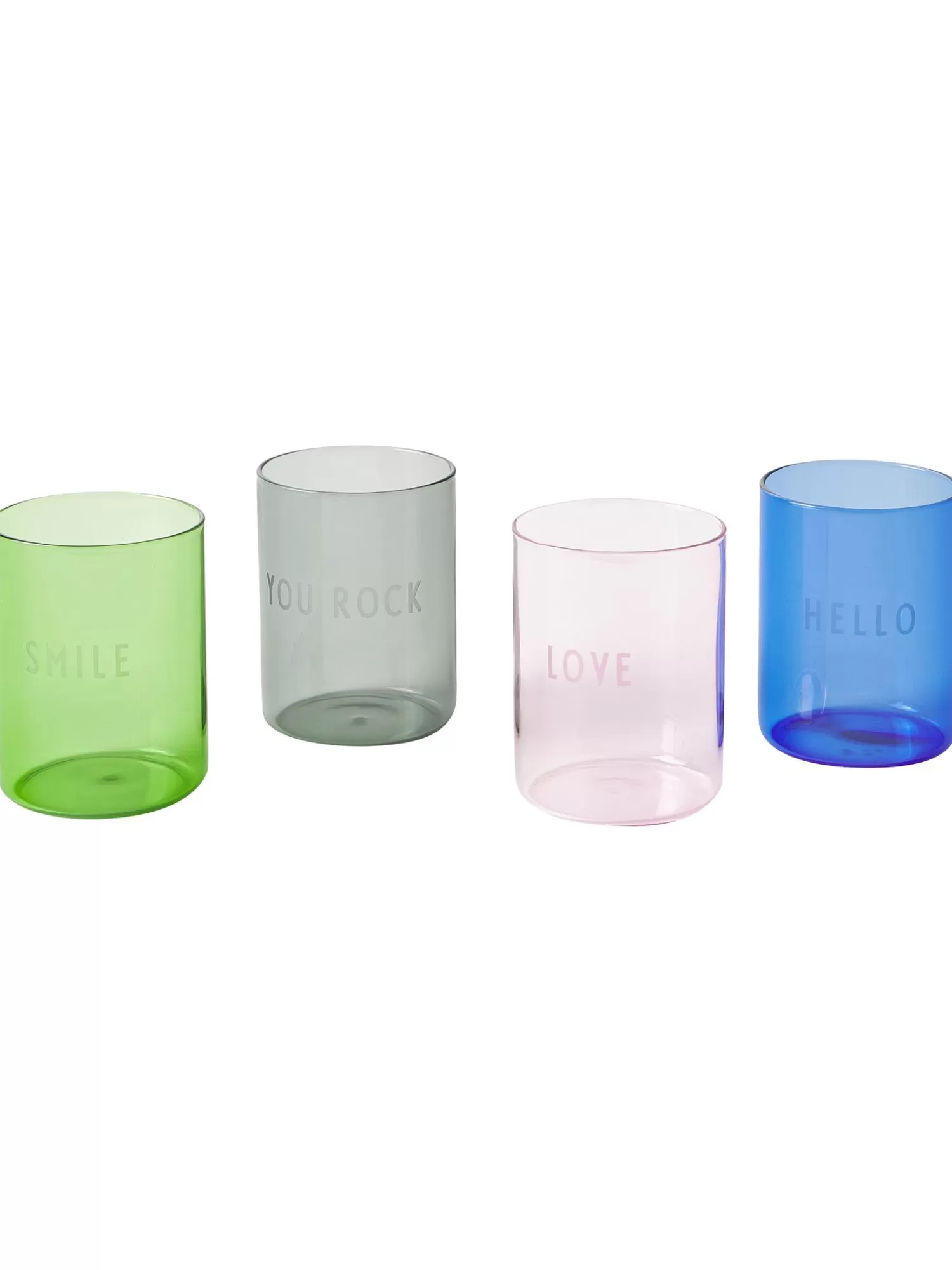 Design Letters Waterglazen>Designer Waterglas Favourite Smile Met Opschrift