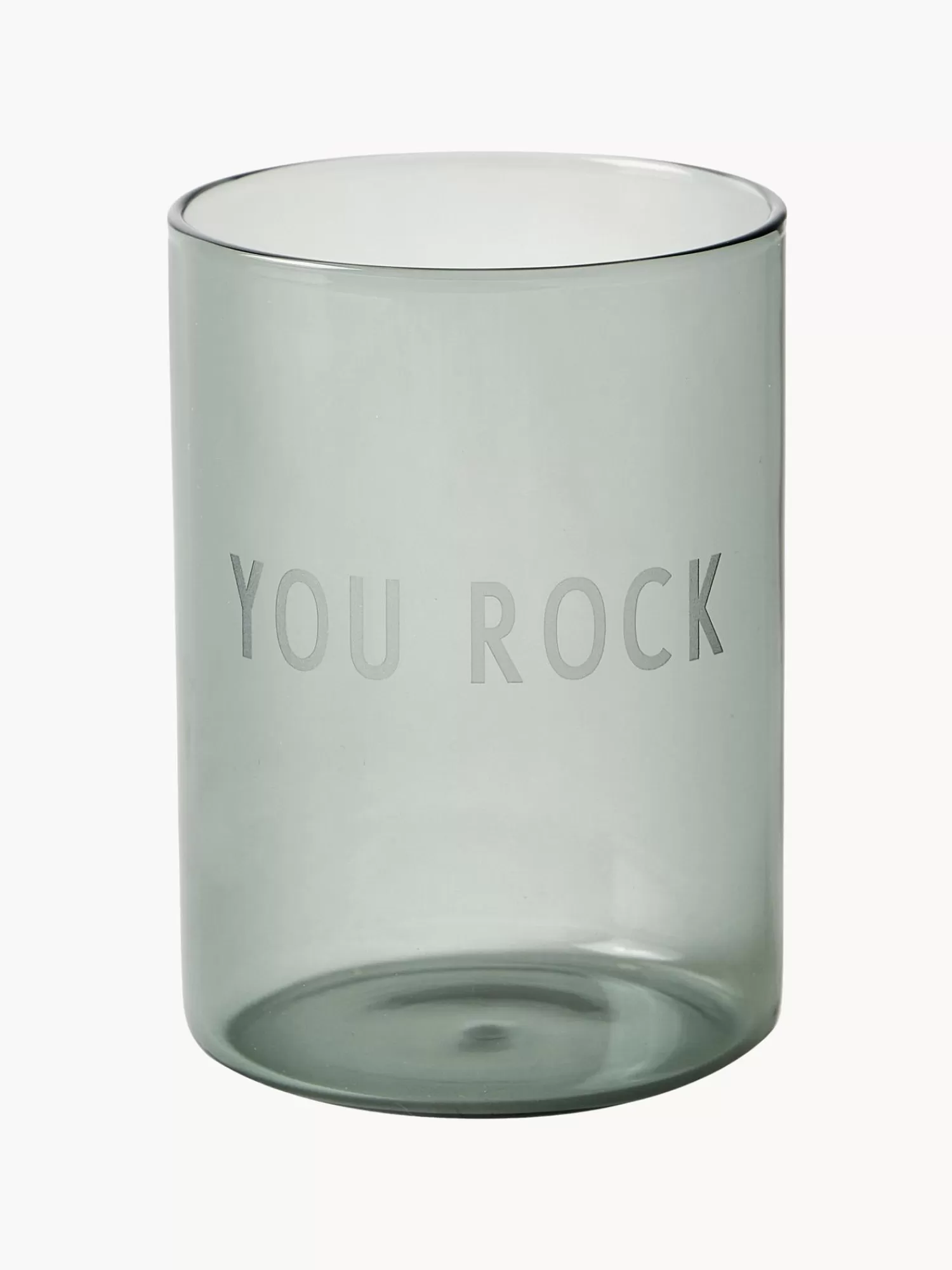 Design Letters Waterglazen>Designer Waterglas Favourite You Rock Met Opschrift