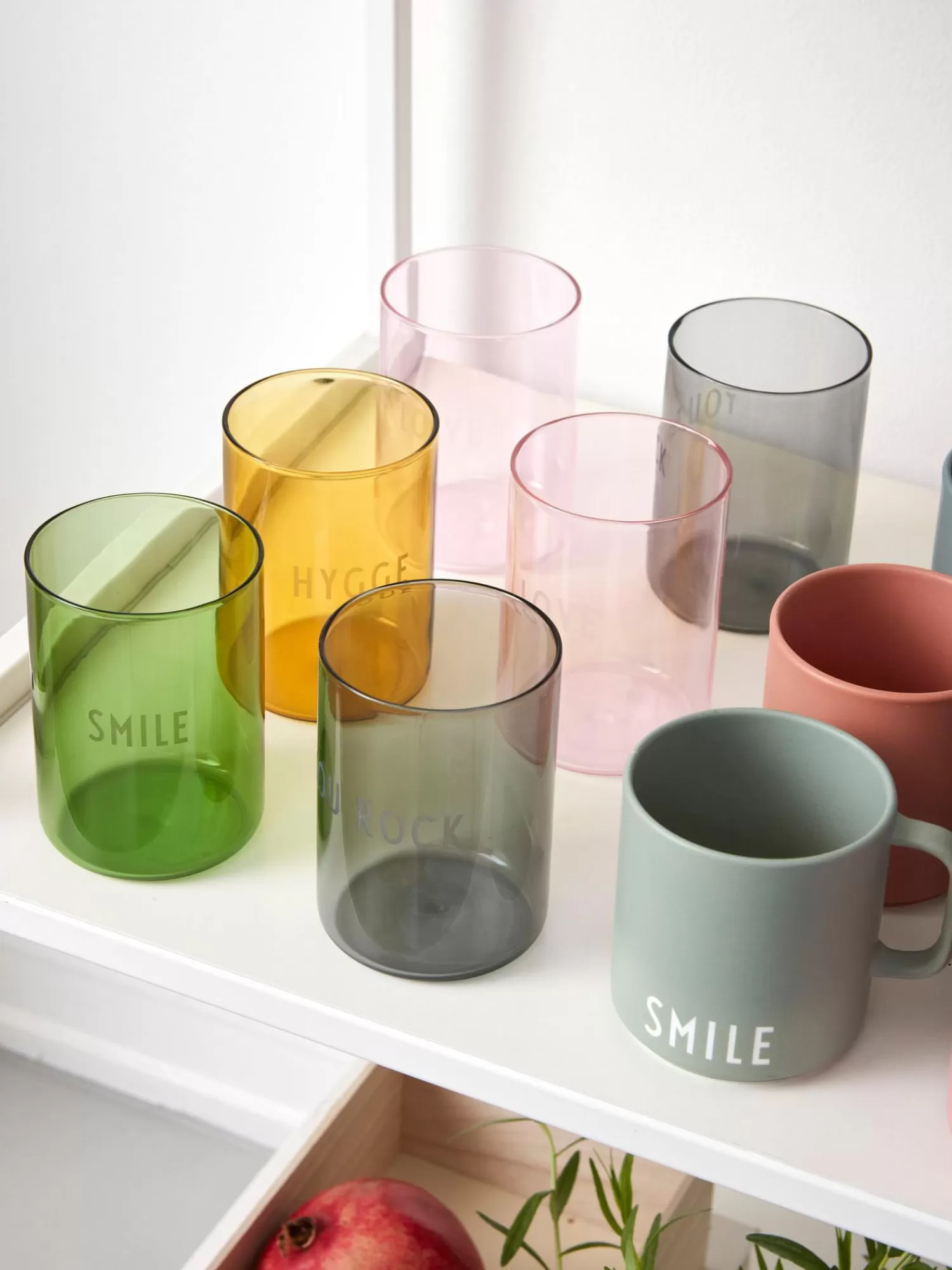 Design Letters Waterglazen>Designer Waterglas Favourite You Rock Met Opschrift