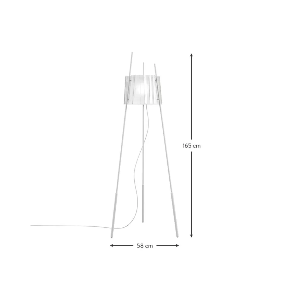 kdln Dimbare Vloerlamp Tyla, Mondgeblazen- Staande Lampen