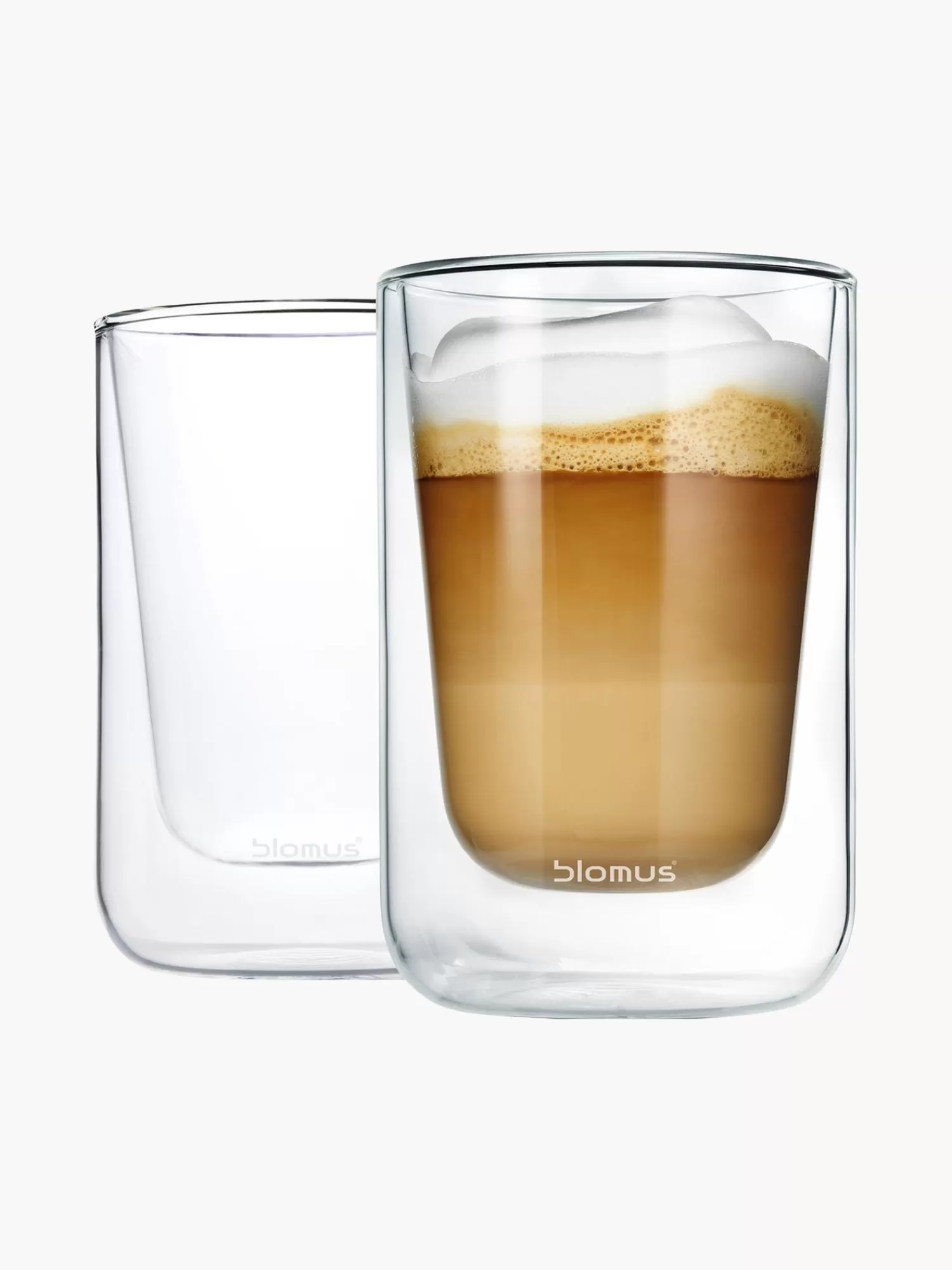 Blomus Kopjes & Mokken>Dubbelwandige Koffieglazen Nero, 2 Stuks