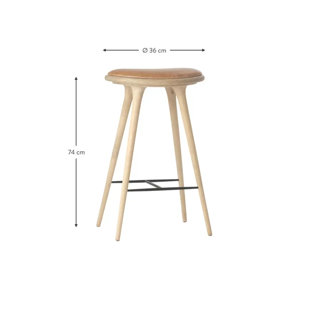 Mater Eikenhouten Barkruk High Stool- Barkrukken