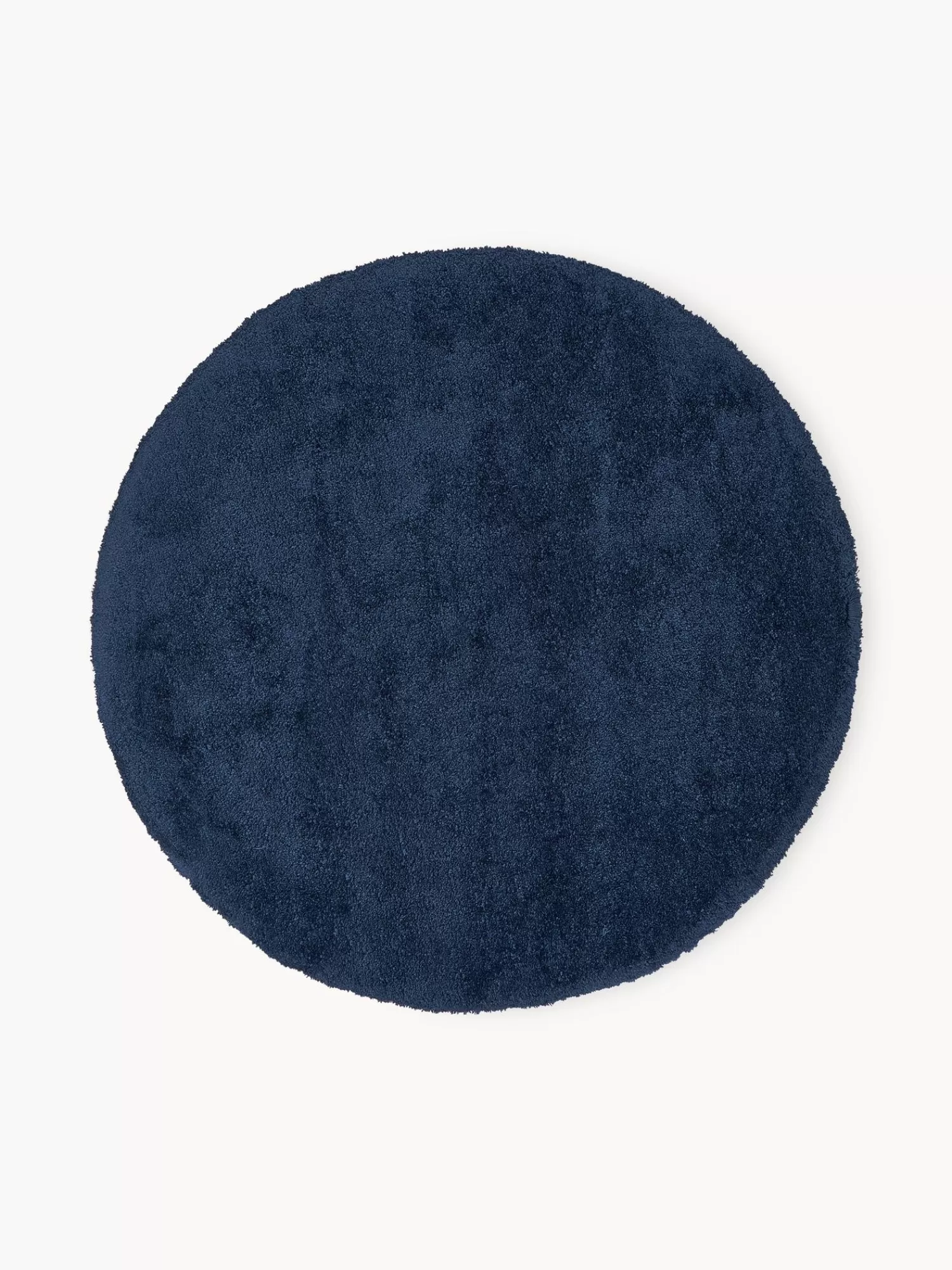 * Ronde Vloerkleden>Fluffy Rond Hoogpolig Vloerkleed Leighton In Donkerblauw