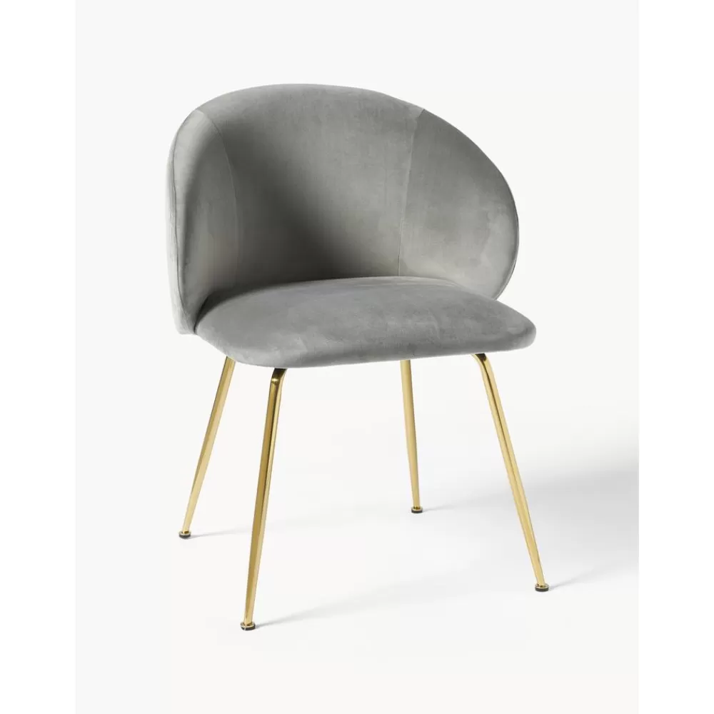 * Fluwelen Stoelen Luisa, 2 Stuks- Eetkamerstoelen