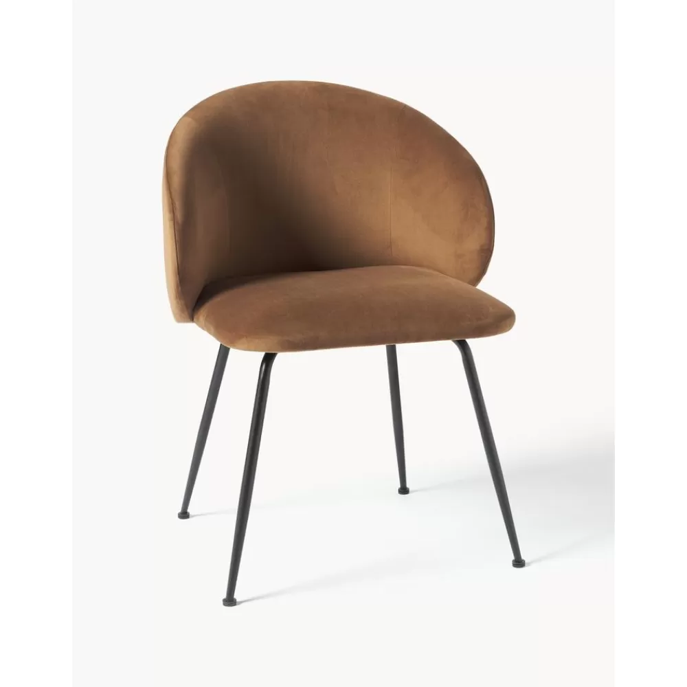 * Fluwelen Stoelen Luisa, 2 Stuks- Eetkamerstoelen