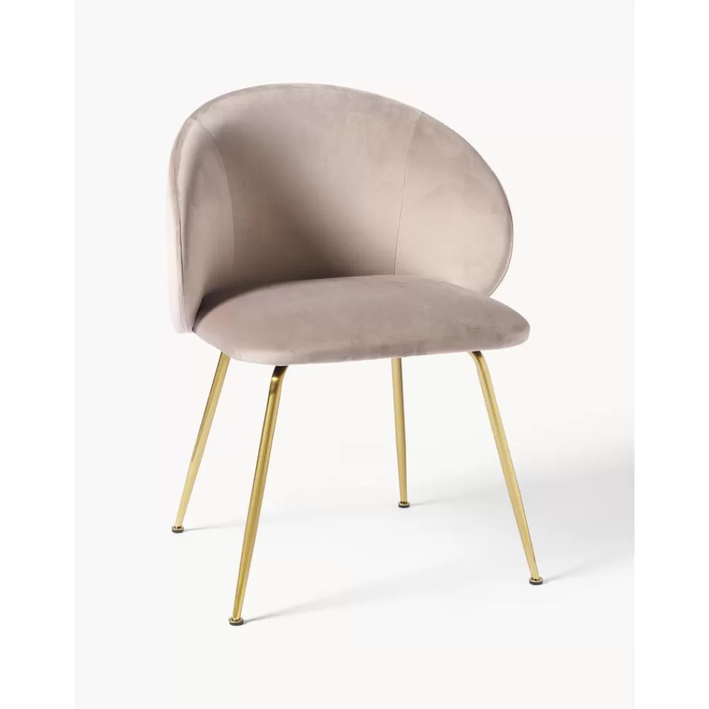 * Fluwelen Stoelen Luisa, 2 Stuks- Eetkamerstoelen