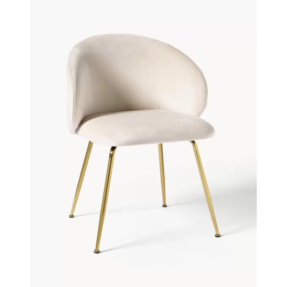 * Fluwelen Stoelen Luisa, 2 Stuks- Eetkamerstoelen