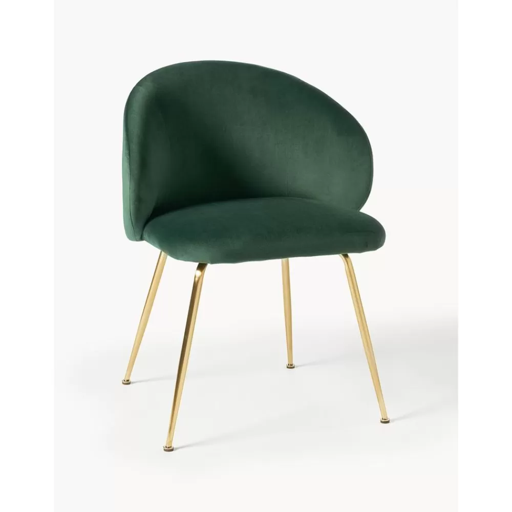 * Fluwelen Stoelen Luisa, 2 Stuks- Eetkamerstoelen