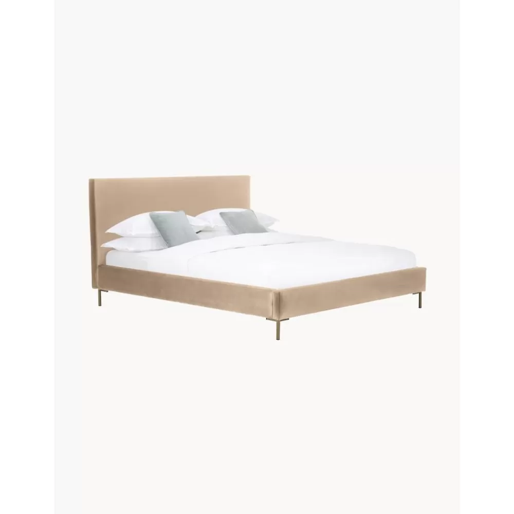 * Gestoffeerd Fluwelen Bed Peace- Bedden