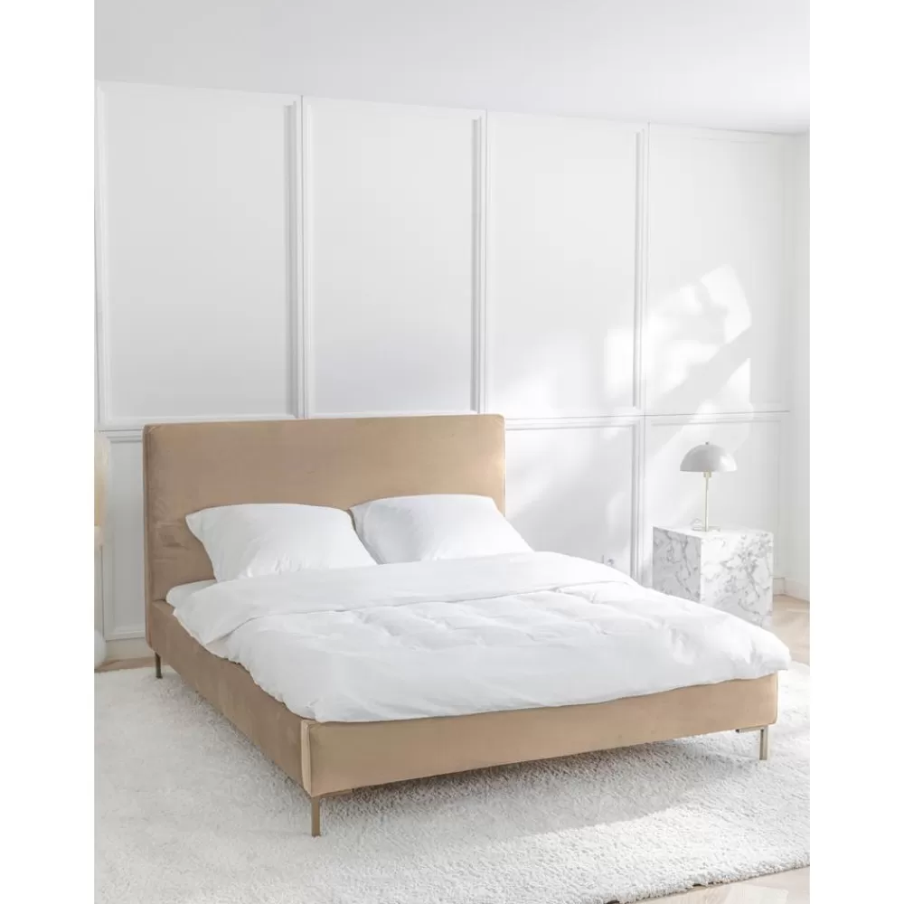 * Gestoffeerd Fluwelen Bed Peace- Bedden