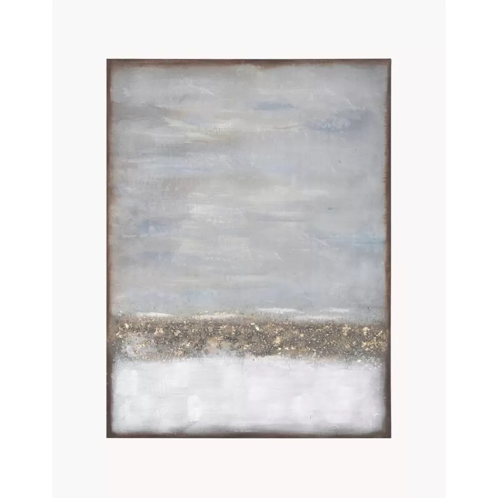 Kare Design Handbeschilderde Canvasdoek Abstract Horizon Met Houten Frame- Canvasdoeken