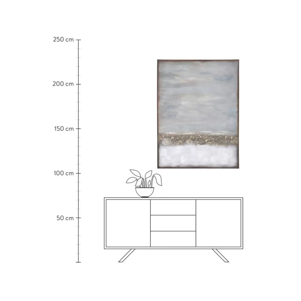 Kare Design Handbeschilderde Canvasdoek Abstract Horizon Met Houten Frame- Canvasdoeken