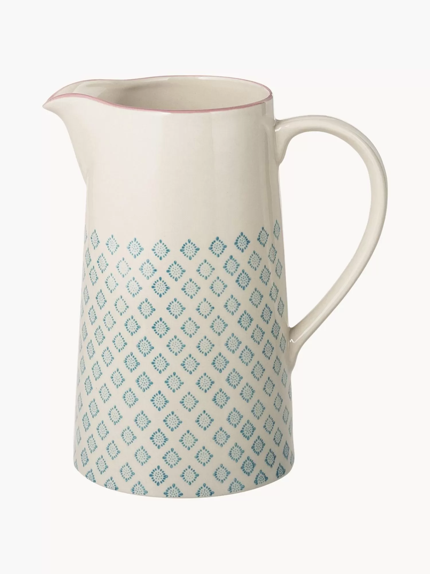 Bloomingville Servies Collecties>Handbeschilderde Waterkan Patrizia Met Een Speels Patroon, 2 L