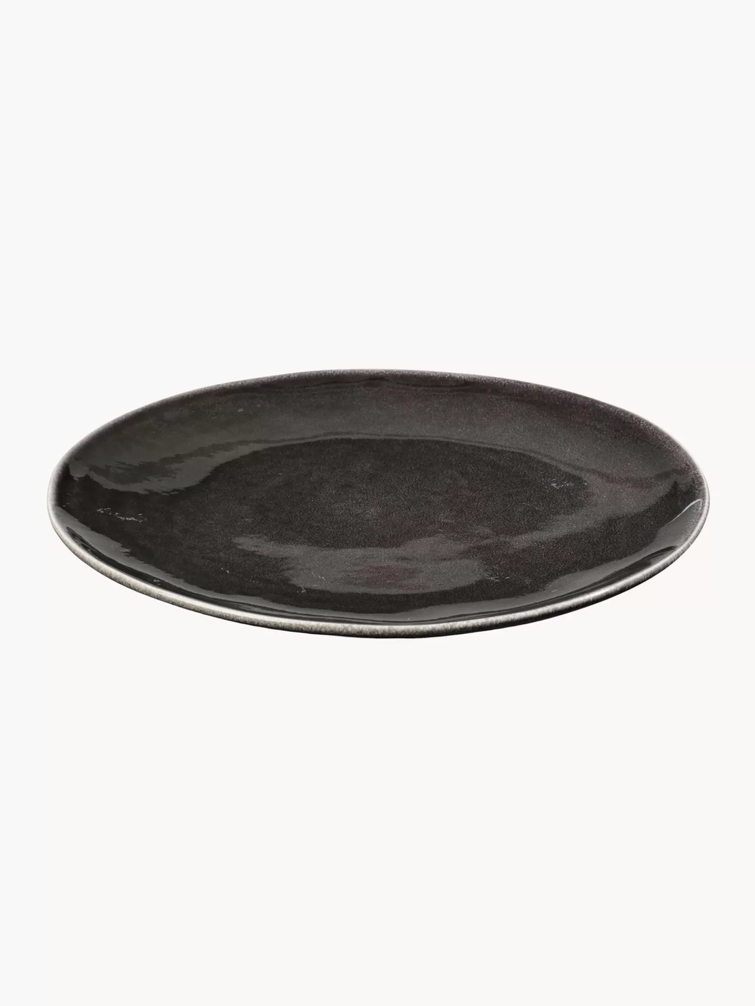 Broste Copenhagen Servies Collecties>Handgemaakt Dinerbord Nordic Coal, 4 Stuks