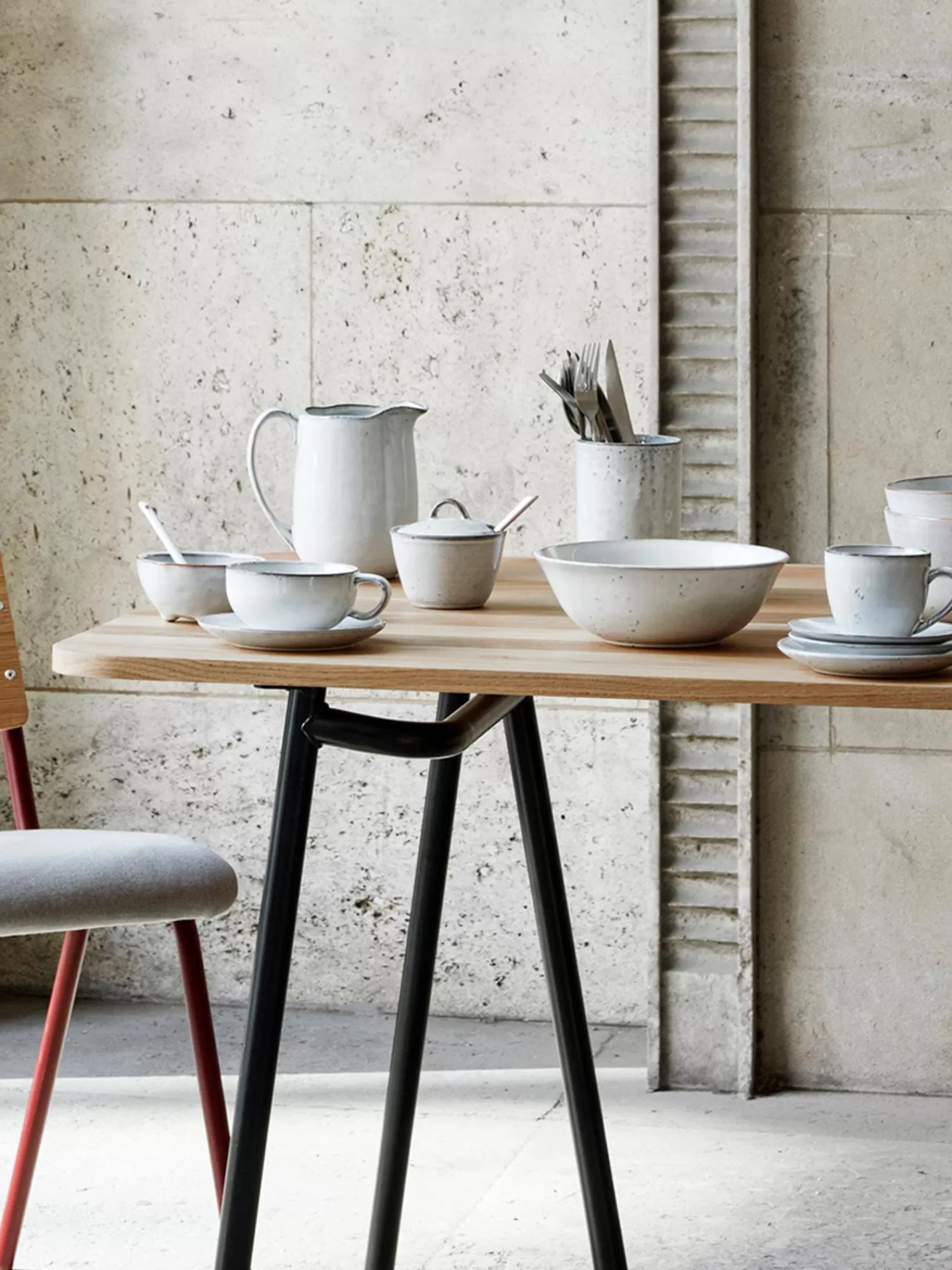 Broste Copenhagen Servies Collecties>Handgemaakt Kopje Met Schoteltje Nordic Sand