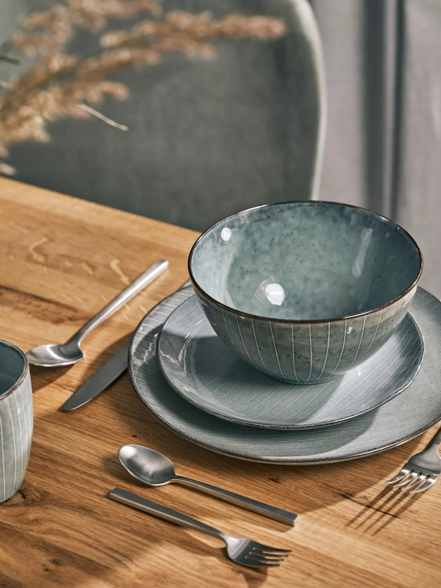 Broste Copenhagen Servies Collecties>Handgemaakt Ontbijtbord Nordic Sea, 4 Stuks