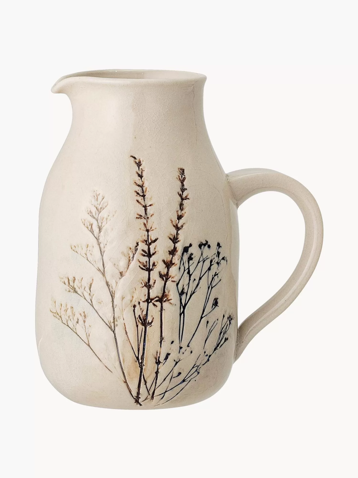 Bloomingville Servies Collecties>Handgemaakte Karaf Bea Met Grasmotief 1,5 L