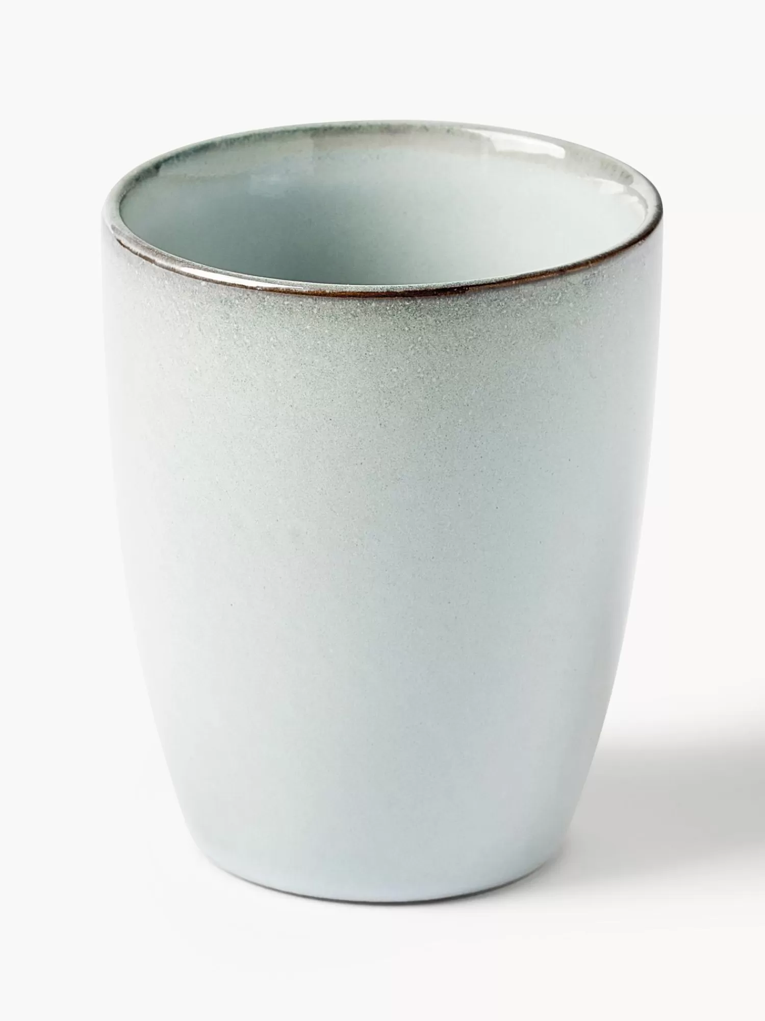 * Servies Collecties>Handgemaakte Keramische Bekers Thalia In Blauwgrijs, 2 Stuks