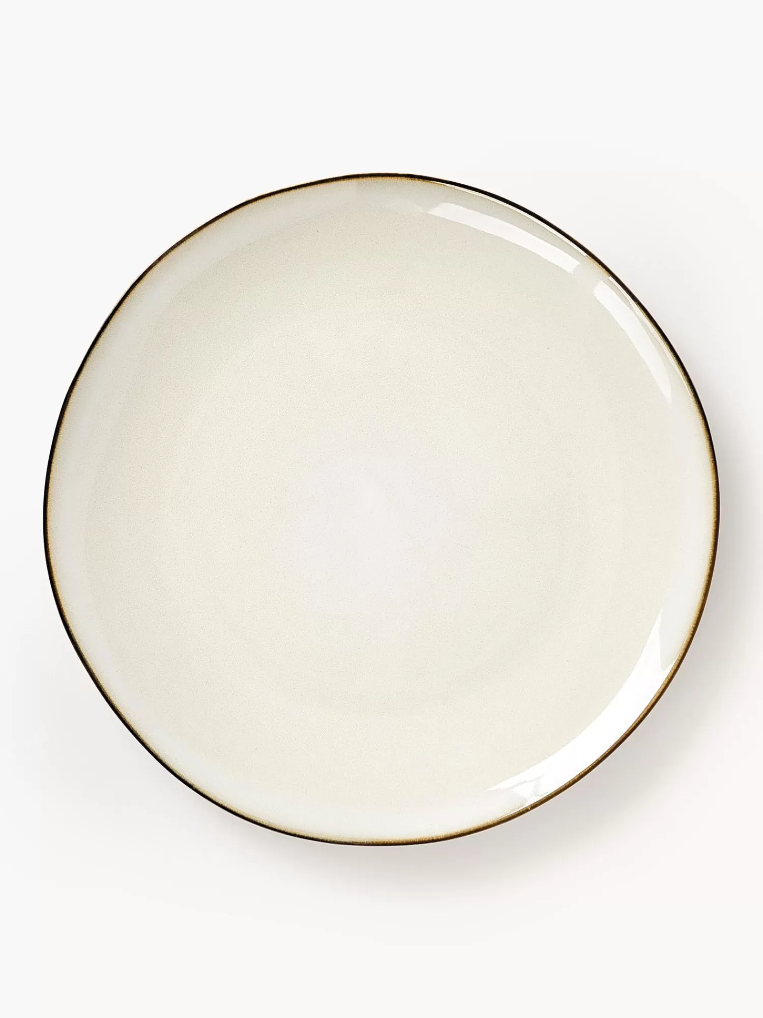 * Servies Collecties>Handgemaakte Keramische Dinerborden Thalia In Beige, 2 Stuks