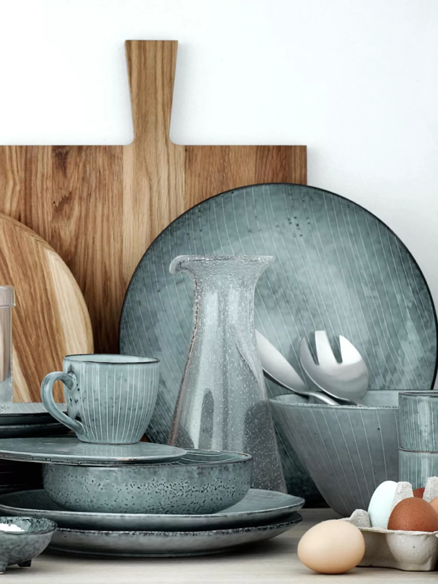 Broste Copenhagen Servies Collecties>Handgemaakte Onderborden Nordic Sea, 4 Stuks