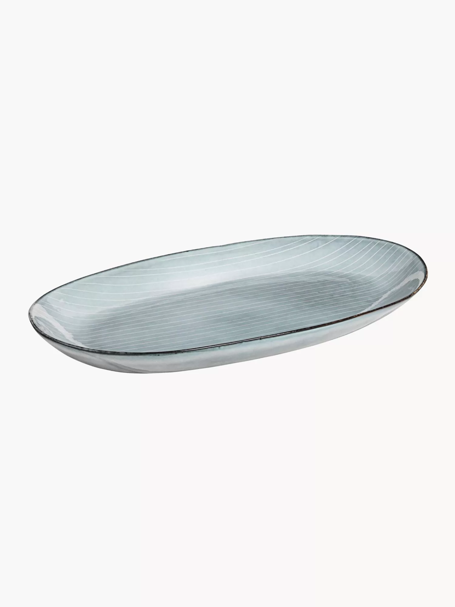 Broste Copenhagen Servies Collecties>Handgemaakte Serveerplateau Nordic Sea, L 30 Cm