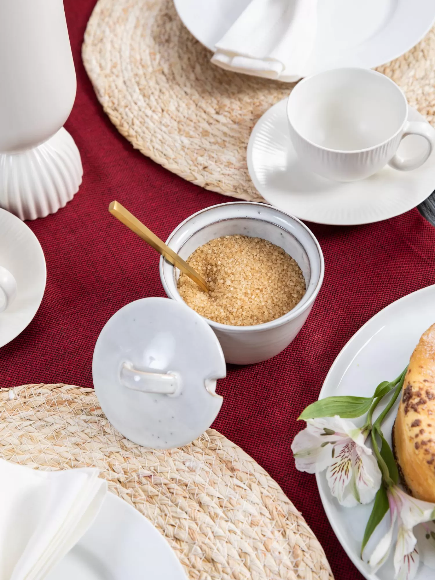 Broste Copenhagen Servies Collecties>Handgemaakte Suikerpot Nordic Sand