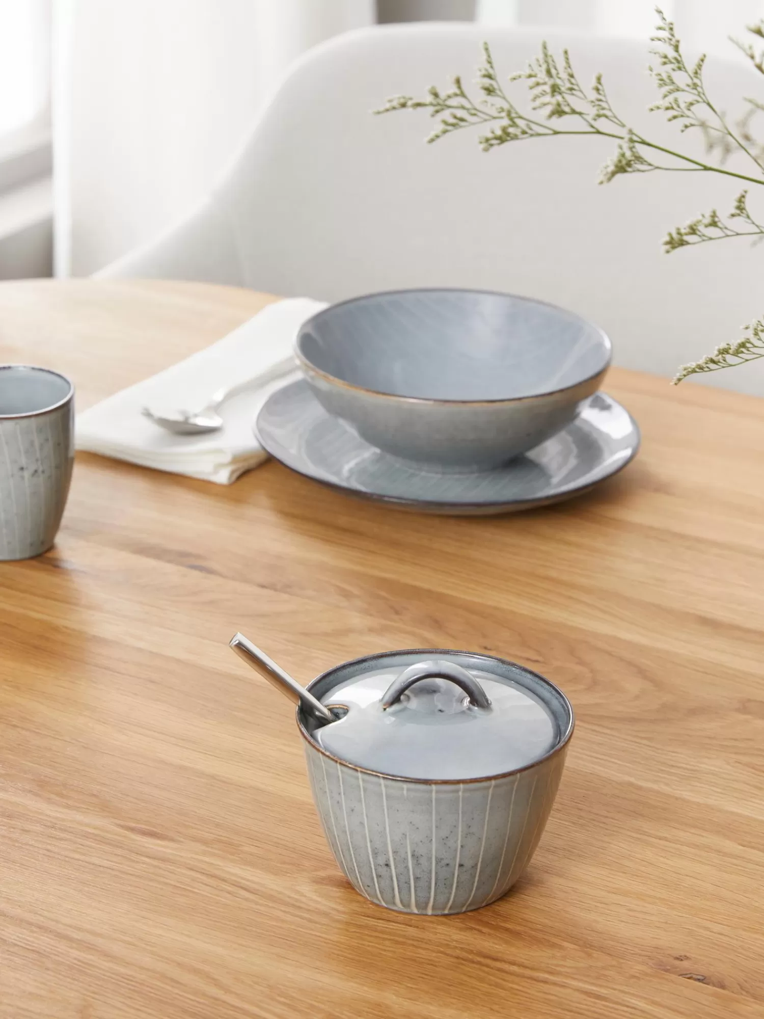 Broste Copenhagen Servies Collecties>Handgemaakte Suikerpot Nordic Sea