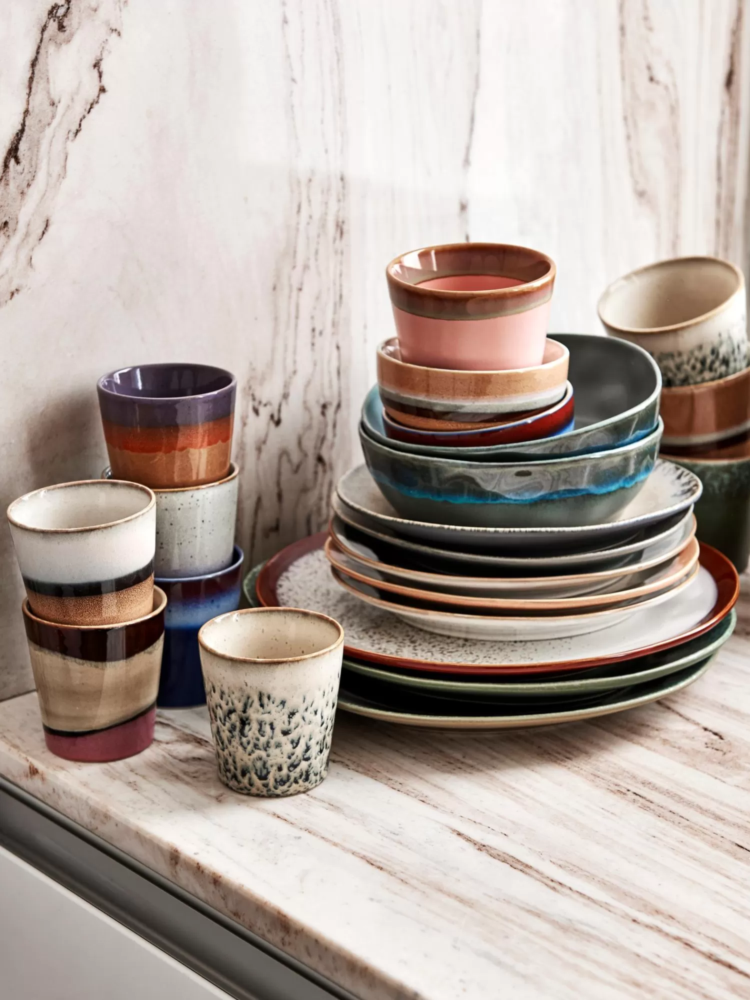 HKliving Servies Collecties>Handgemaakte Xs Beker 70'S, 4-Delig