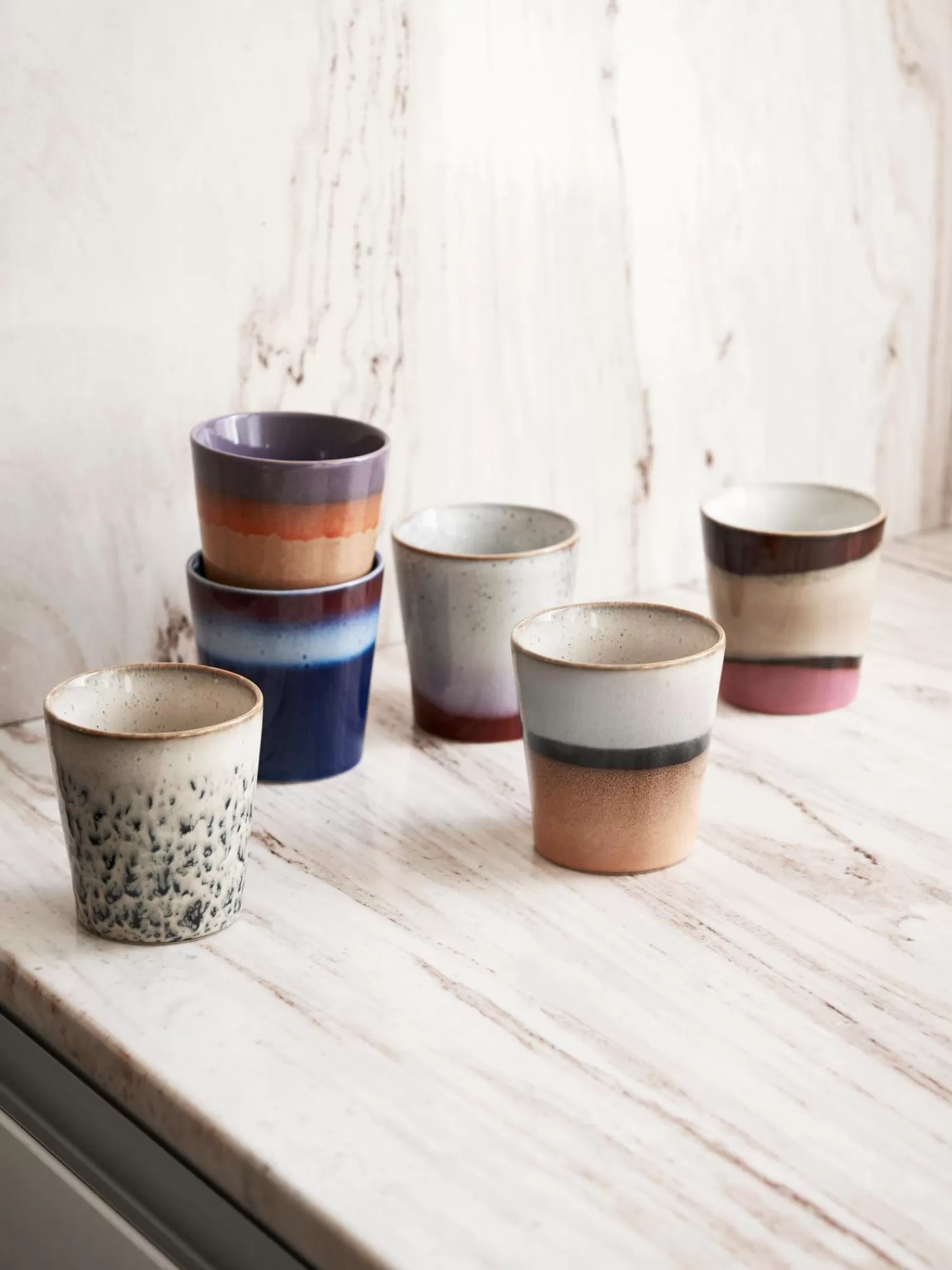 HKliving Servies Collecties>Handgemaakte Xs Beker 70'S, 6-Delig