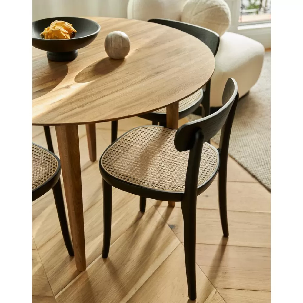 * Houten Stoelen Richie Met Weens Vlechtwerk, 2 Stuks- Eetkamerstoelen