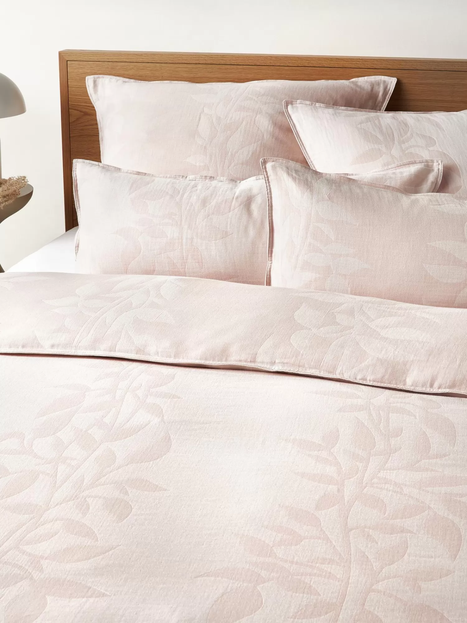 * Dekbedovertrekken>Jacquard Mousseline Dekbedovertrek Jasmina Met Bloemenpatroon In Roze