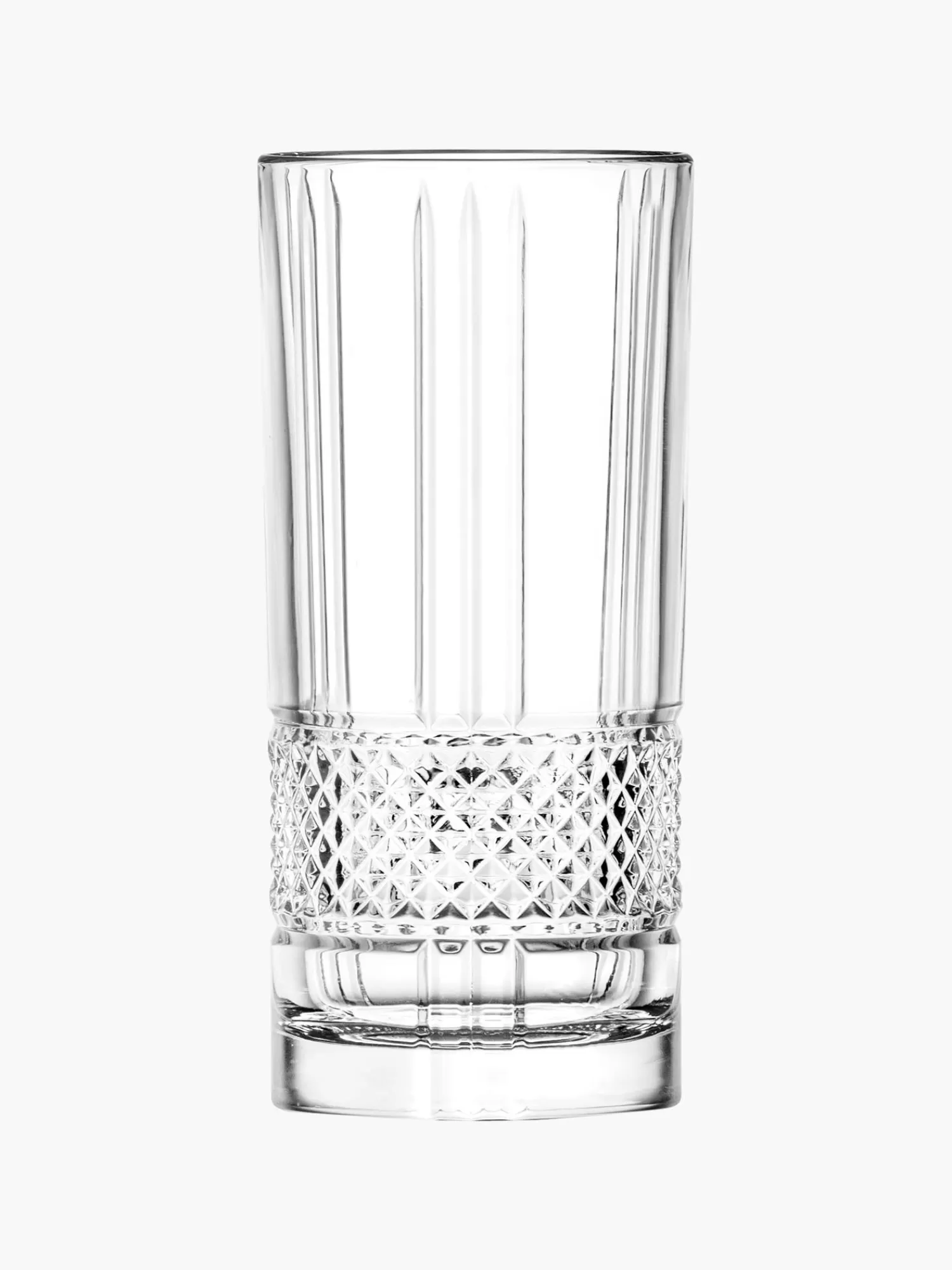 RCR Waterglazen>Kristallen Longdrinkglazen Brillante Met Relief, 6 Stuks