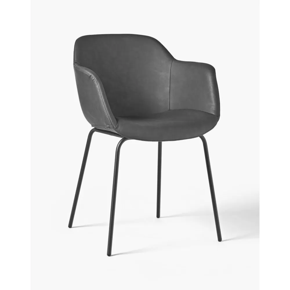 * Kunstleren Fauteuil Fiji Met Smalle Zitvlak- Eetkamerstoelen