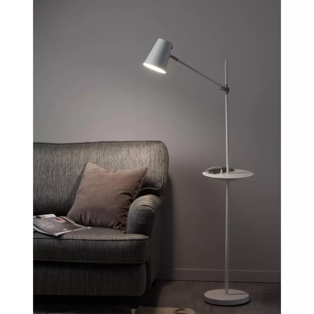 Markslöjd Leeslamp Linear Met Plank En Oplader- Staande Lampen