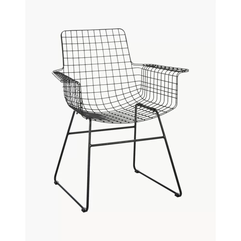 HKliving Metalen Armstoel Wire- Eetkamerstoelen