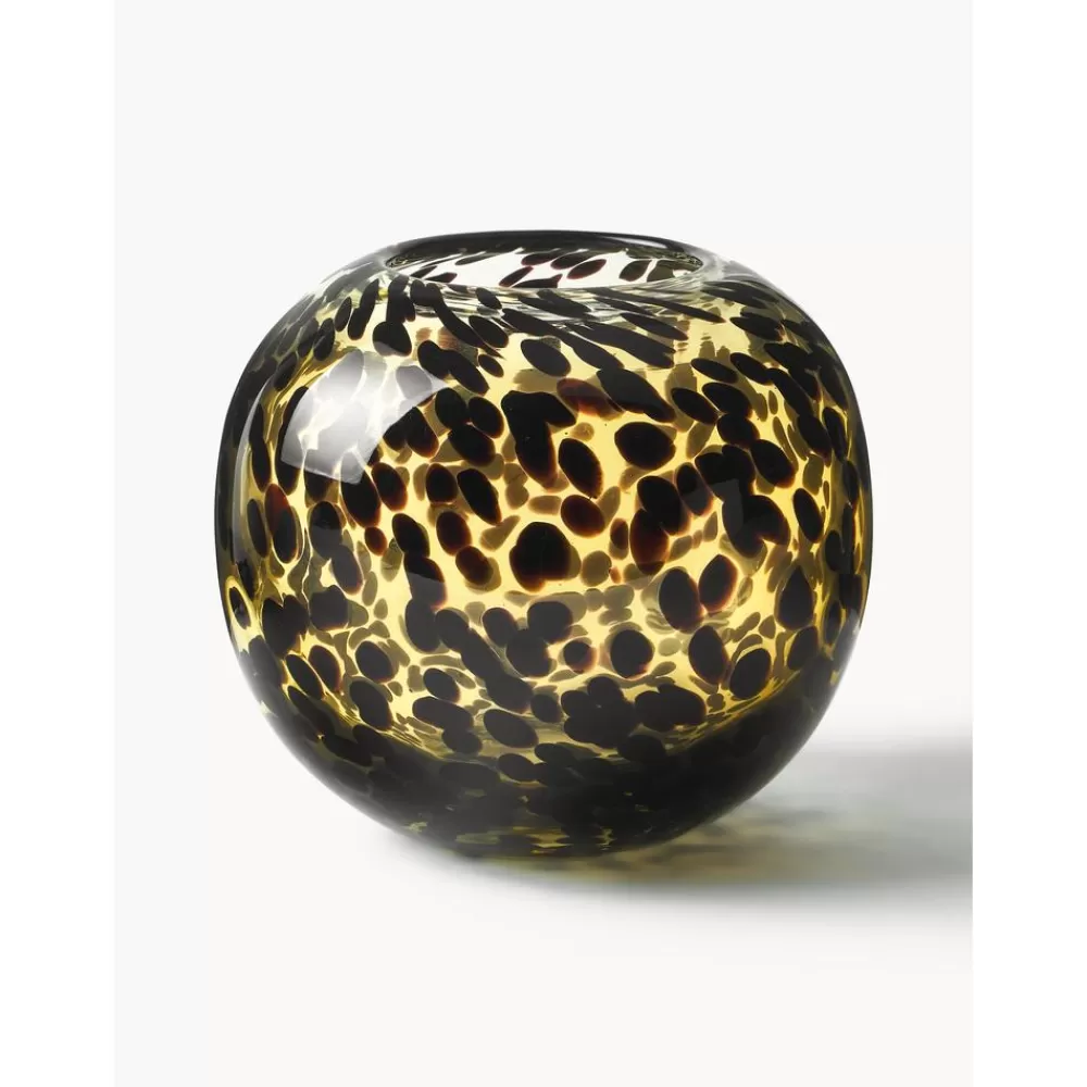 * Mondgeblazen Vaas Leopard Met Stippenpatroon- Vazen