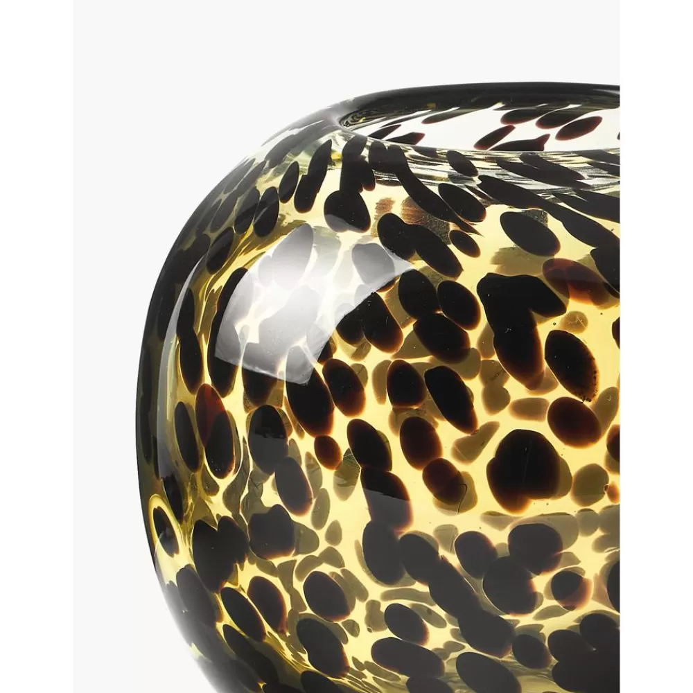 * Mondgeblazen Vaas Leopard Met Stippenpatroon- Vazen