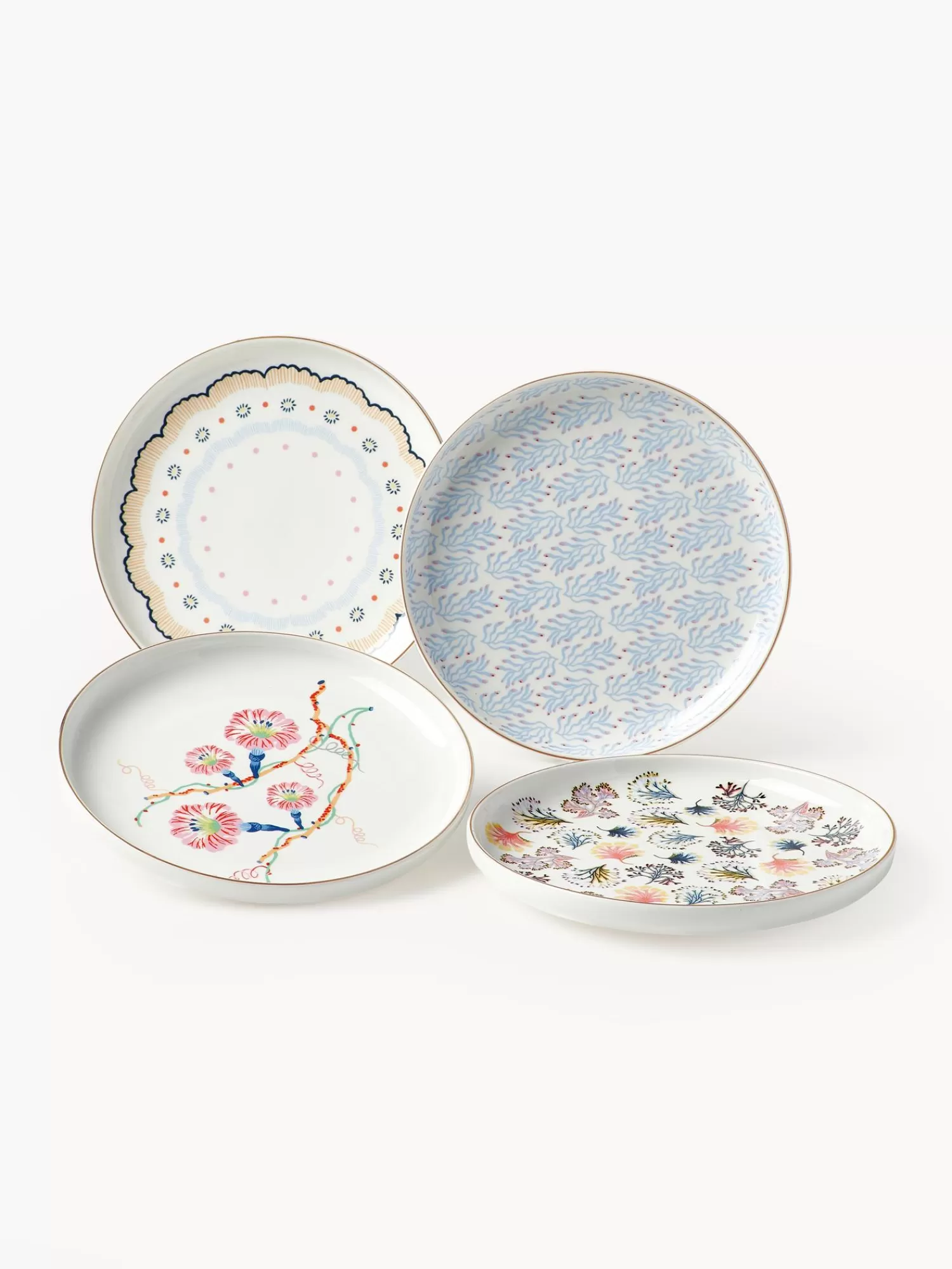 * Servies Collecties>Ontbijtbord Flamboyant, Set Van 4