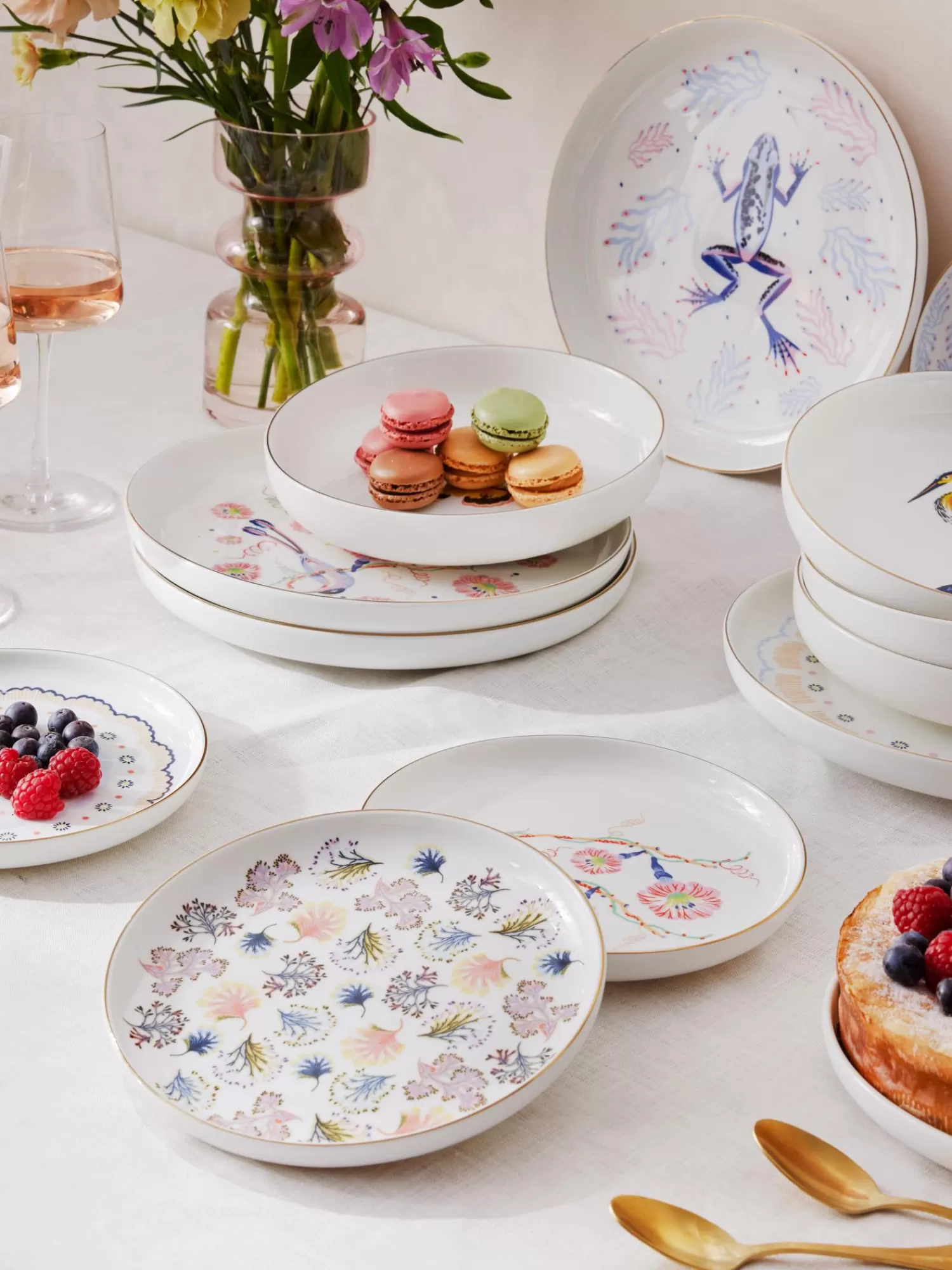 * Servies Collecties>Ontbijtbord Flamboyant, Set Van 4