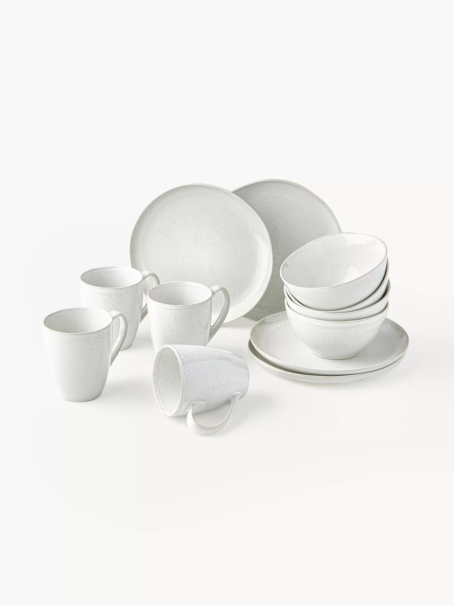 * Servies Collecties>Ontbijtset Gemma Met Reactief Glazuur, 4 Personen (12-Delig)