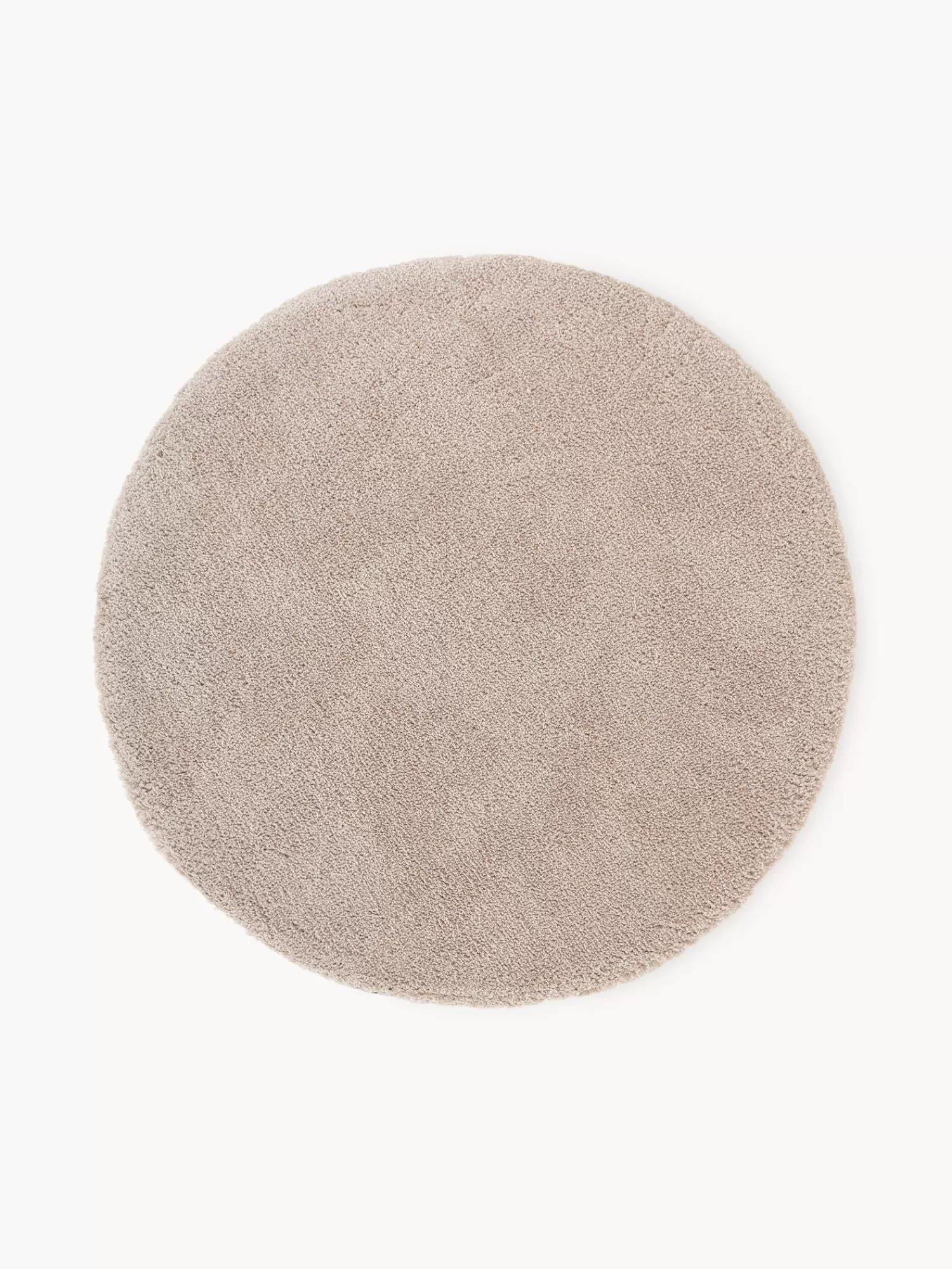 * Ronde Vloerkleden>Pluizig Rond Hoogpolig Vloerkleed Leighton In Beige