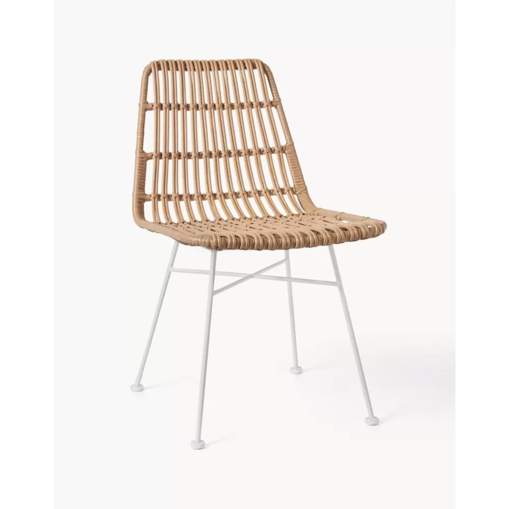 * Polyrotan Stoelen Costa, 2 Stuks- Eetkamerstoelen