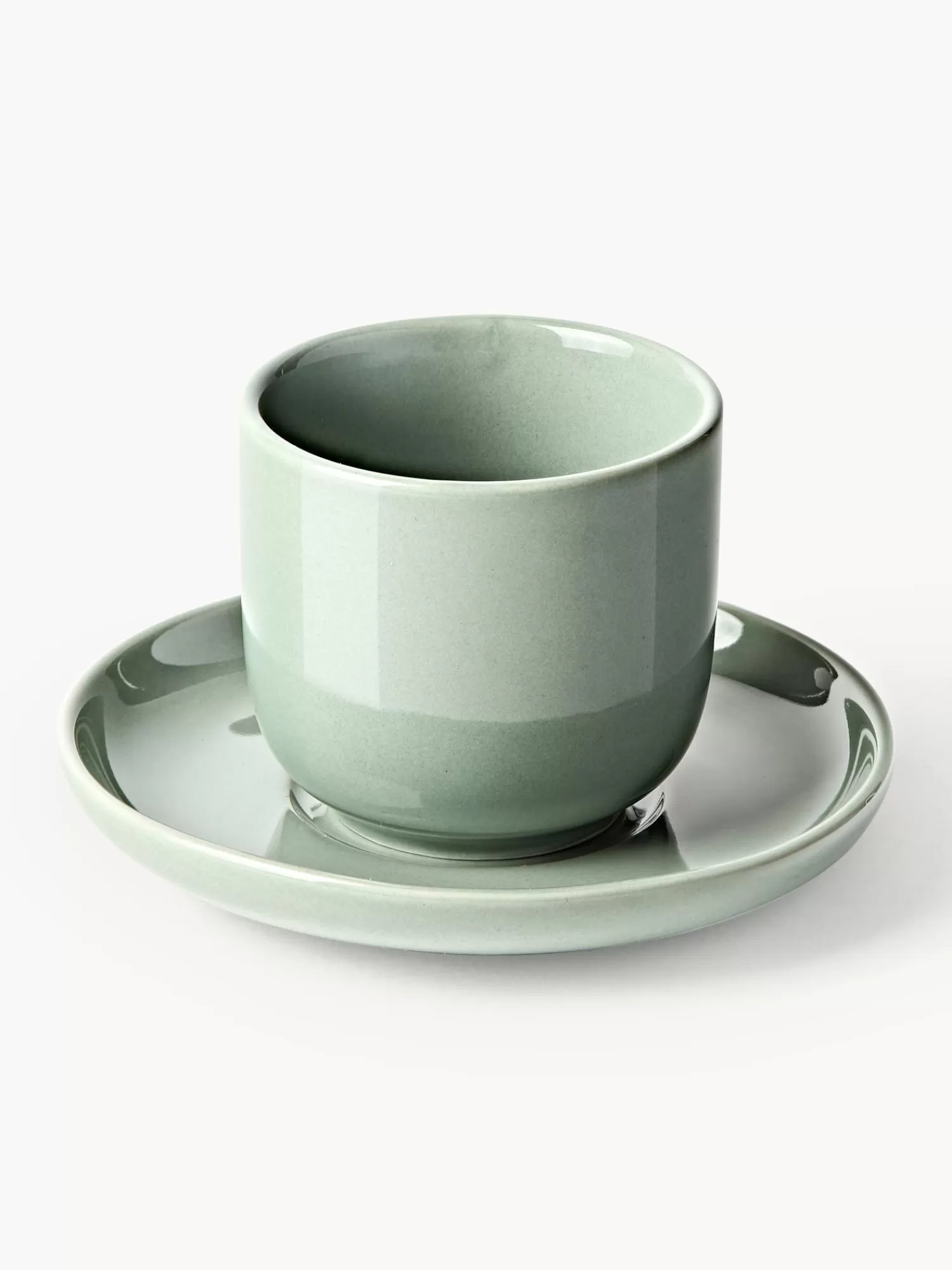 * Servies Collecties>Porselein Espressokopje Nessa Met Schoteltjes, 4 Stuks