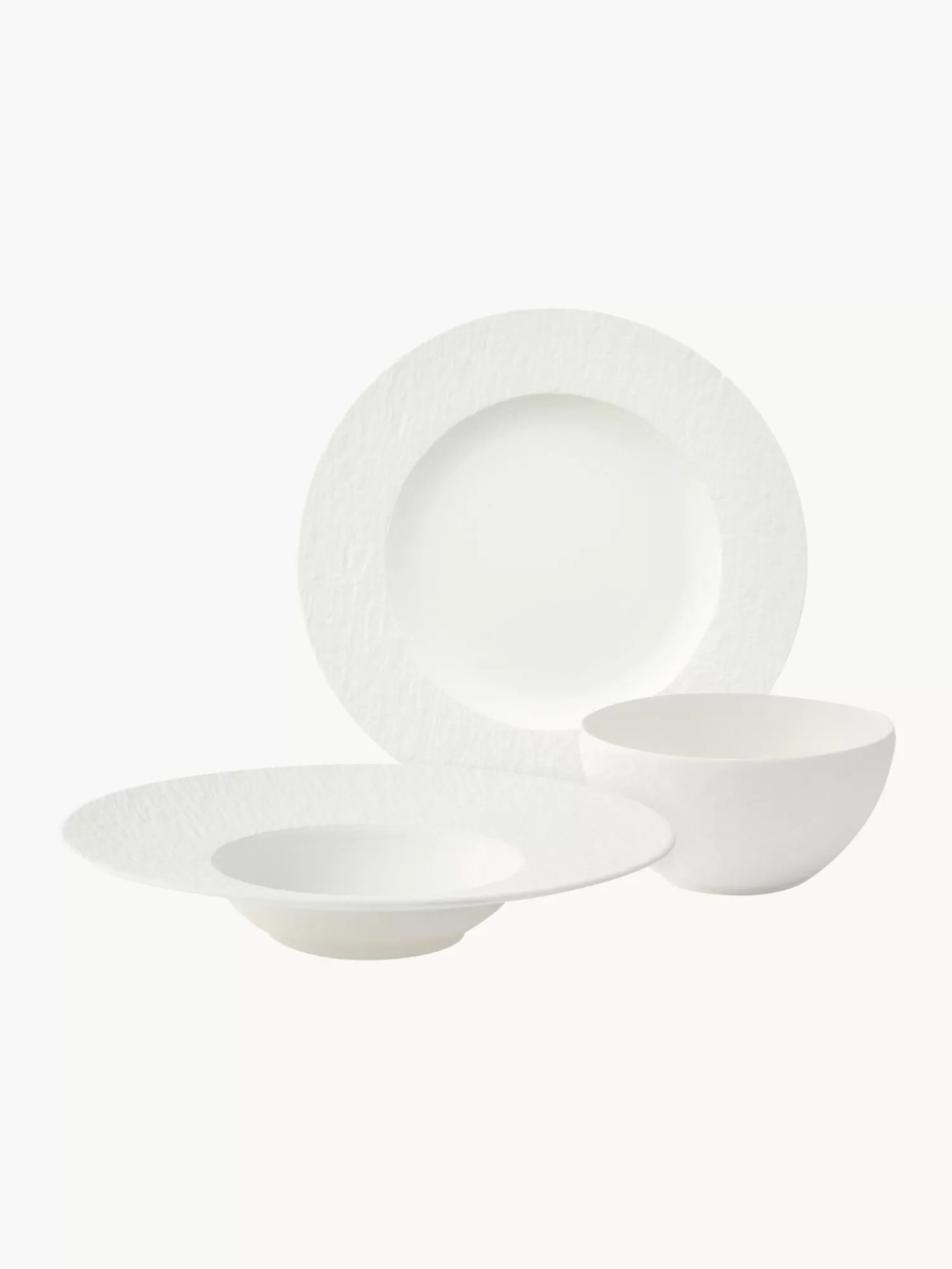 Villeroy & Boch Serviessets>Porselein Serviesset Rock, 2 Personen (Set Van 6)