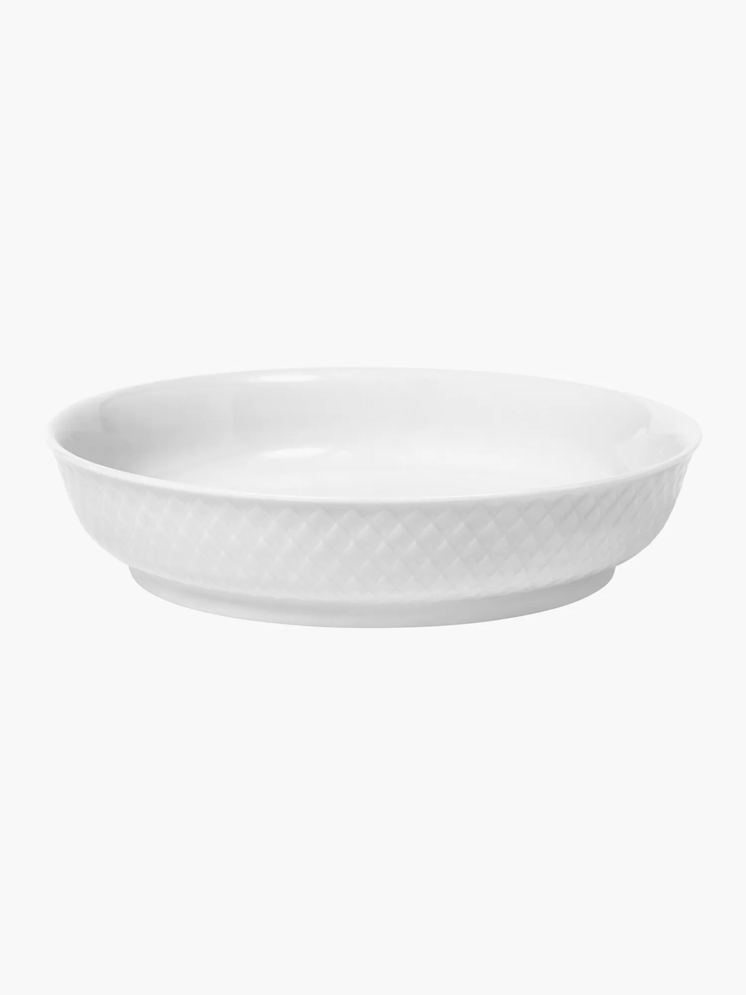 Lyngby Porcelaen Borden>Porseleinen Dessertborden Rhombe Met Structuurpatroon, 4 Stuks